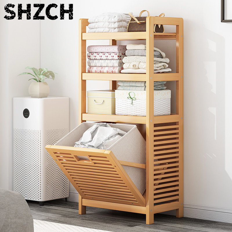 Home Bathroom Ventilation - Cesto de Roupa Suja de Bambu