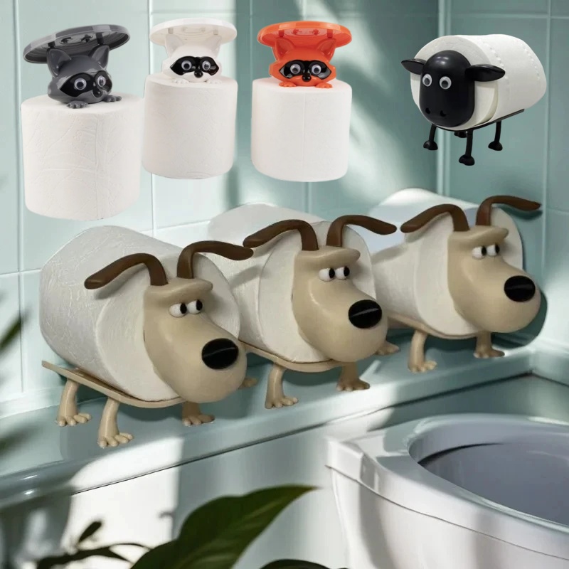 Home Center Bathroom Accessories - Diversão cão guaxinim ovelhas suporte de