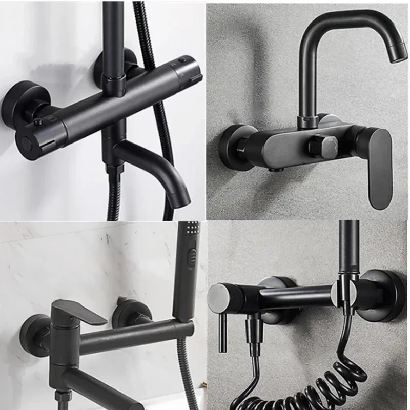 1pc preto torneira do chuveiro - Home Center Bathroom Accessories avaliação e preço