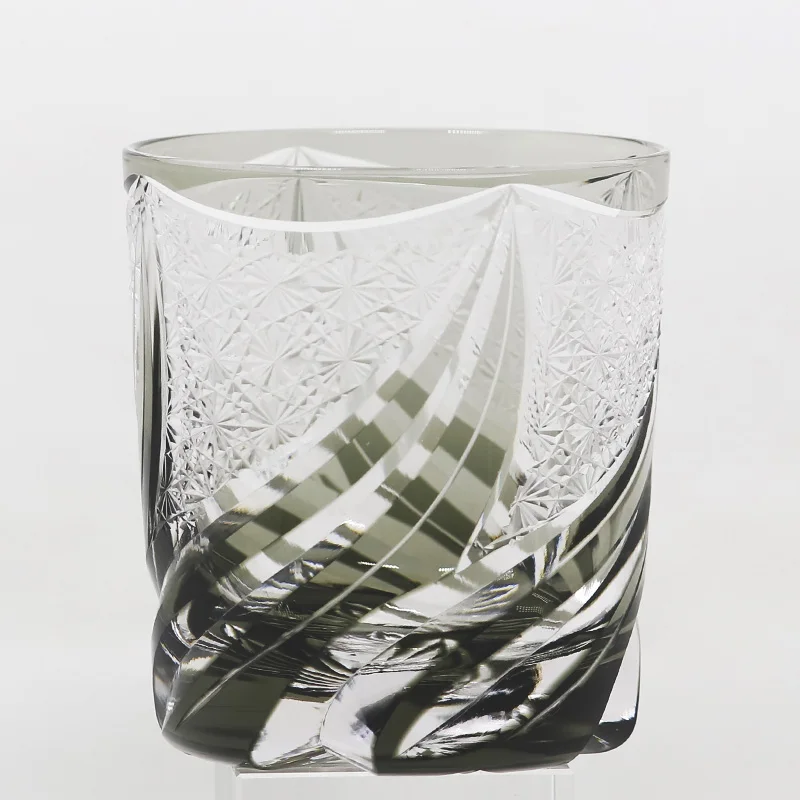 Copo de Vidro Cinza Artesanal  - Yamazaki Home Bathroom Storage avaliação e preço